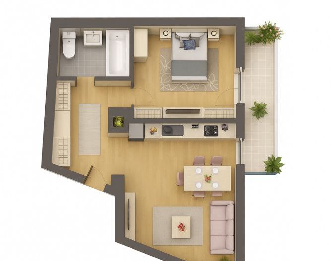 Tomis Plus - Celine Elegance - Vânzare apartament cu 2 camere, etaj 1. - Poză 2