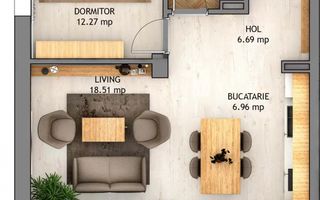 Apartament 2 Camere Finisat, Zona Doamna Stanca,Comision 0 - Poză 1