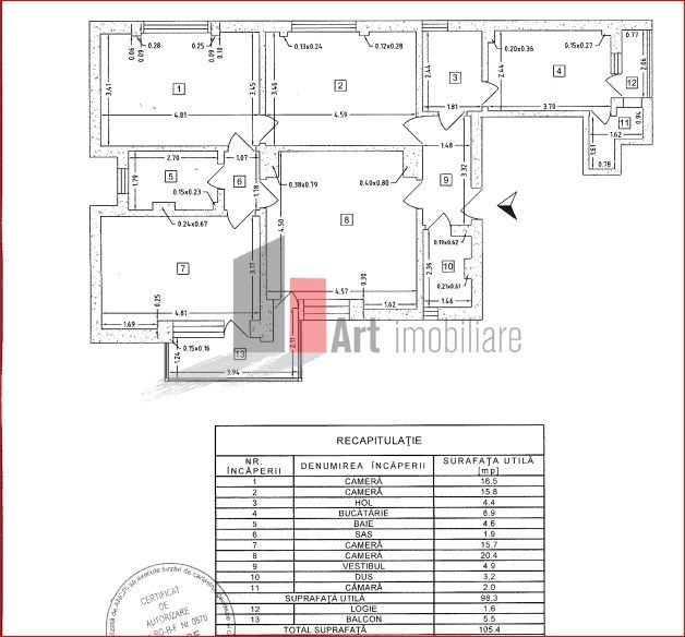Apartament 4 cam, 30 m Calea Victoriei, 3 minute de Piata Victoriei. - Poză 4