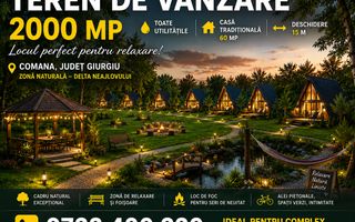 Teren 2000 mp de vânzare – Comana, deschidere la lac, aproape de Parcu - Poză 2