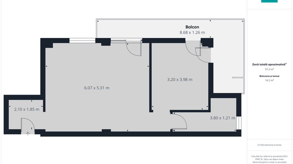 Apartament 2 camere,et 2, Iosia 56.52 mp - Poză 7