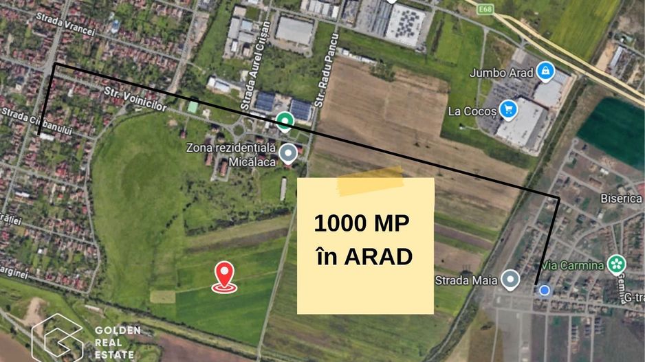 Teren arabil intravilan, 1000 mp, Arad - Poză 1