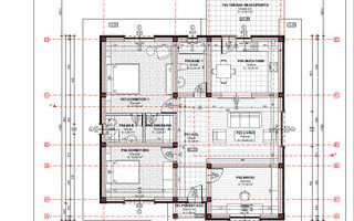 Casa invidiuala cu 4 camere si 2 bai - plan drept - Poză 4