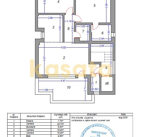 3 camere I et 3 I Mosilor I 2 bai I 79 mp utili I 105 mp total - Poză 11
