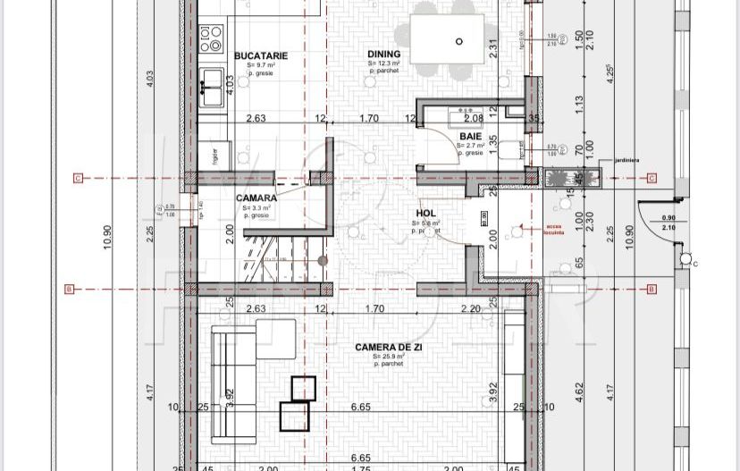 Vânzare casa individuală, Chinteni, 500 mp teren - Poză 3
