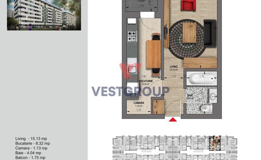 Apartamente Studio 2 Camere Militari Weiner 12 Direct Dezvoltator - Poză 5