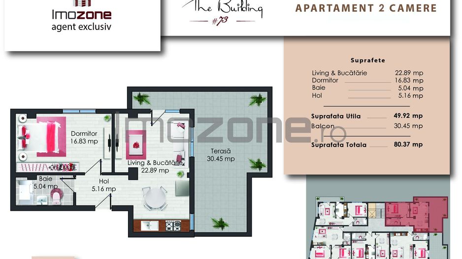 DRUMUL TABEREI - 2 CAMERE CU TERASA DE 30MP, BLOC MIC 3 ETAJE, LIFT, CENTRALA - Schiță 2