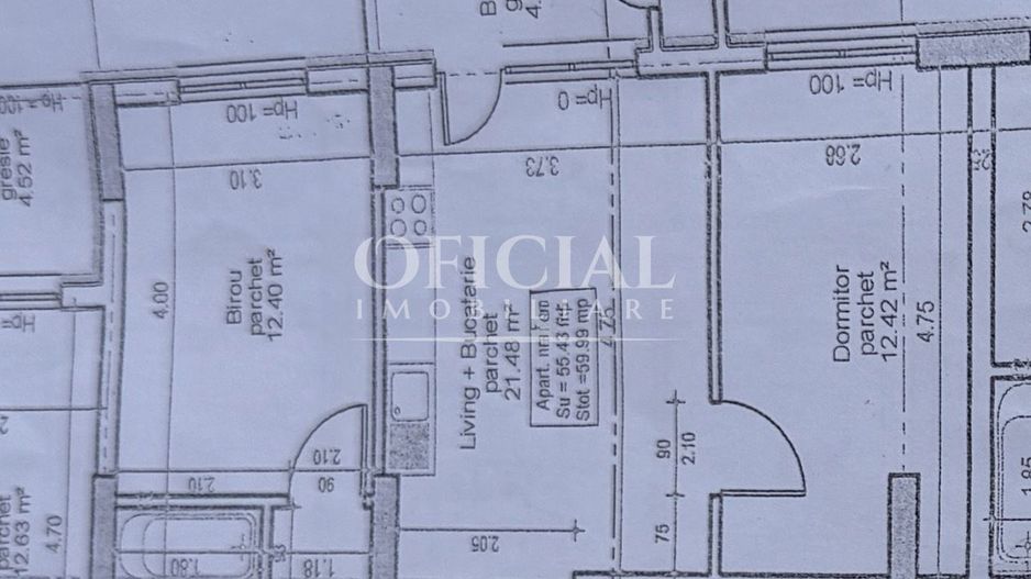 Apartament 3 Camere | Intermediar | Semifinisat | Zona VIVO BMW - Poză 8