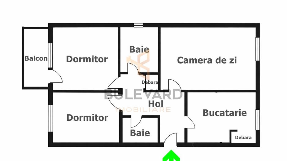 Apartament 3 camere zona Piata Cipariu! Renovat! - Schiță 14