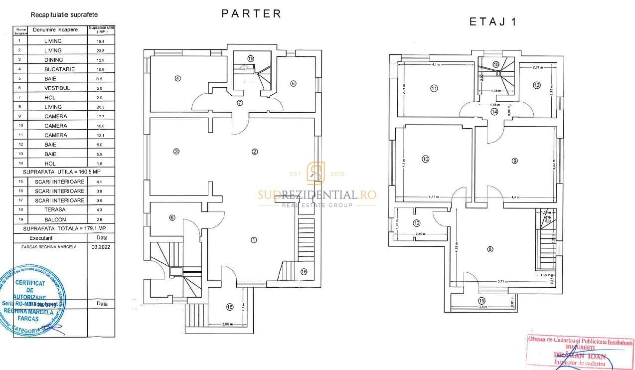 Apartament exclusivist tip duplex, 7 camere + curte, zona Parcul Carol - Schiță 19