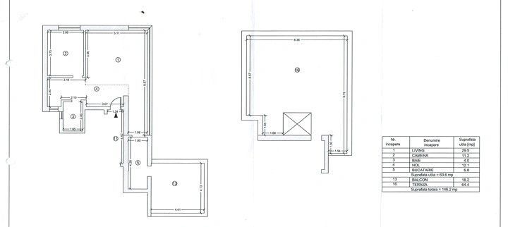 Penthouse Mamaia + 2 terase + curte 3 locuri de parcare - Schiță 29