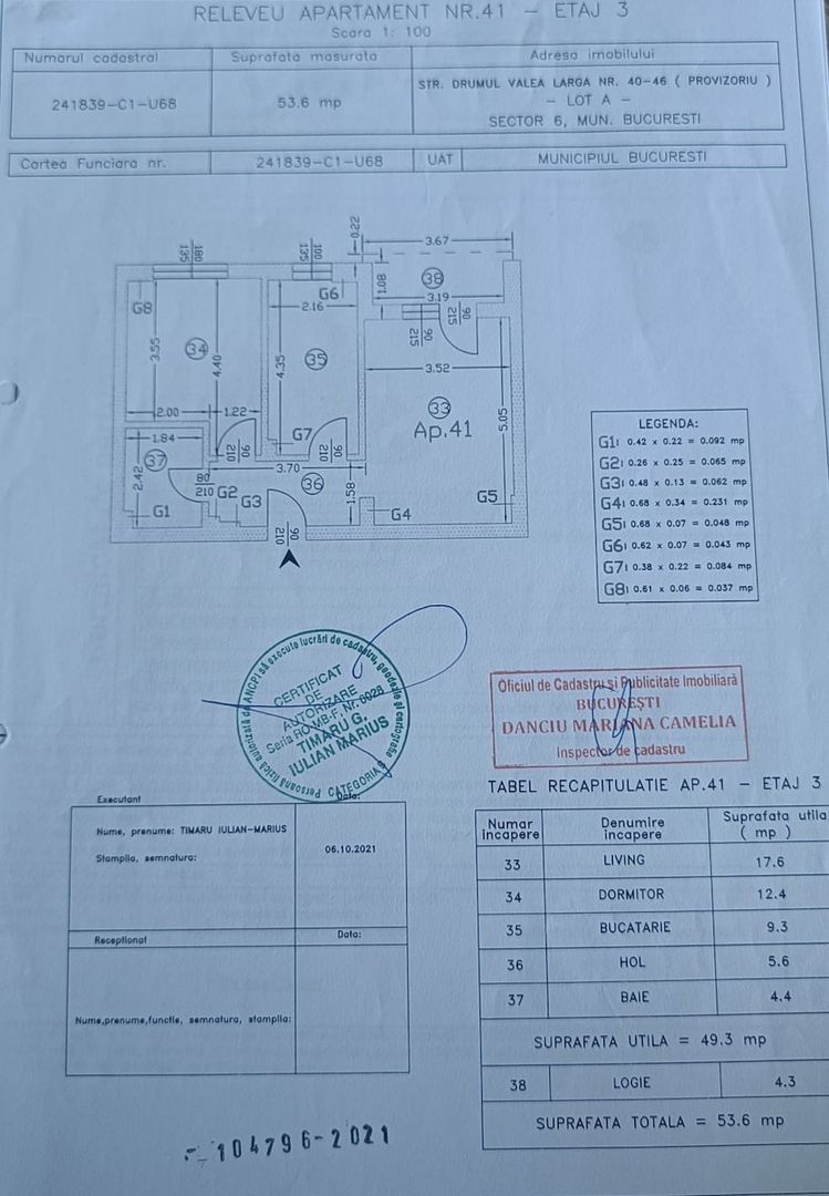Apartament 2 camere Valea Larga, bloc 2022 + parcare acoperita - Schiță 21