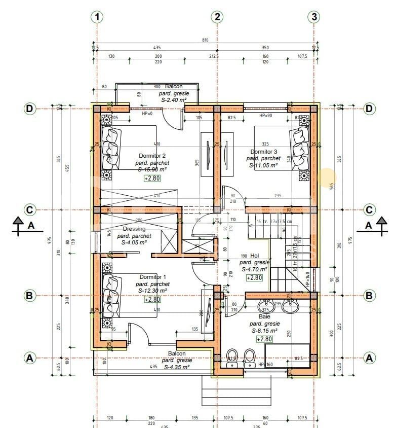 Casa la rosu 5 camere, 119 mp utili de vanzare in Ocolis - Poză 9