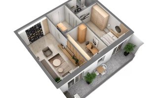Apartament 2 camere decomandat, cu balcon 12 mp si parcare - Poză 2