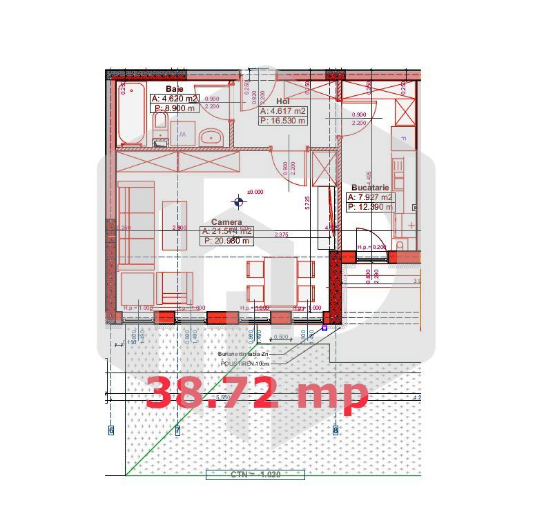 Garsoniera | Bucatarie Separata | Intabulata | Lift | Henri Coanda - Poză 1