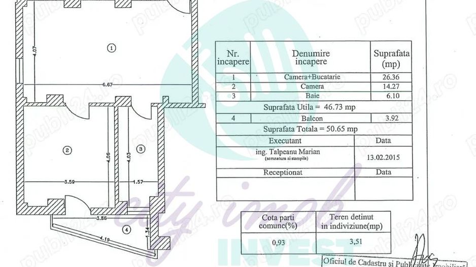 2 camare BLOC 2014 - 5 minute de METROU - Poză 1