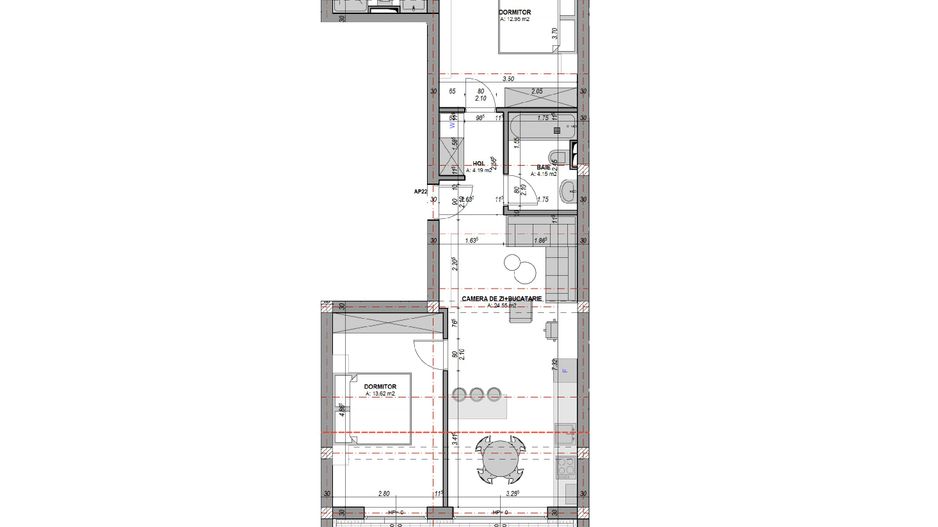 Apartament 3 camere, 2 bai, balcon, aer conditionat - finisat la cheie - Poză 9