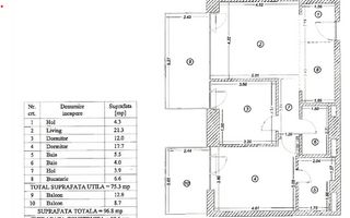3 Camere Floreasca| Mobilat Premium| Parcare! - Schiță 10