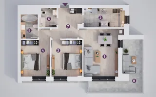 Apartament modern cu 3 camere, Rate la Dezvoltator 7 ani - Poză 13