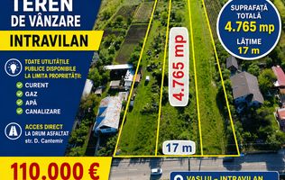 TEREN intravilan 5.000 mp, VASLUI - str. Dimitrie CANTEMIR;