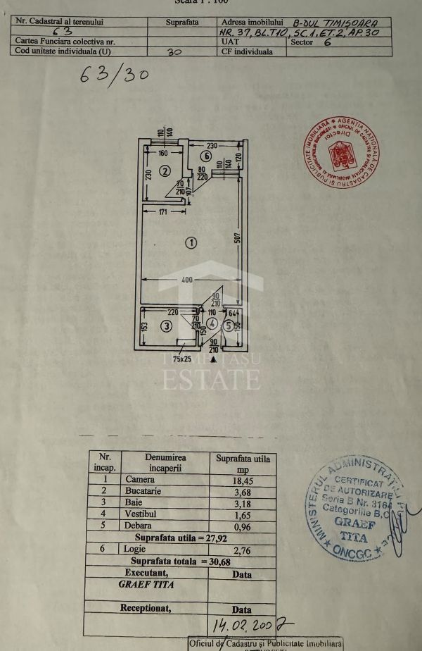 Garsonieră Mobilată & Utilată Complet – Bd. Timișoara nr. 37 - Schiță 8