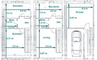 Casa tip triplex 4 camere, teren 84 mp, garaj - zona Turnisor -Sibiu - Poză 14