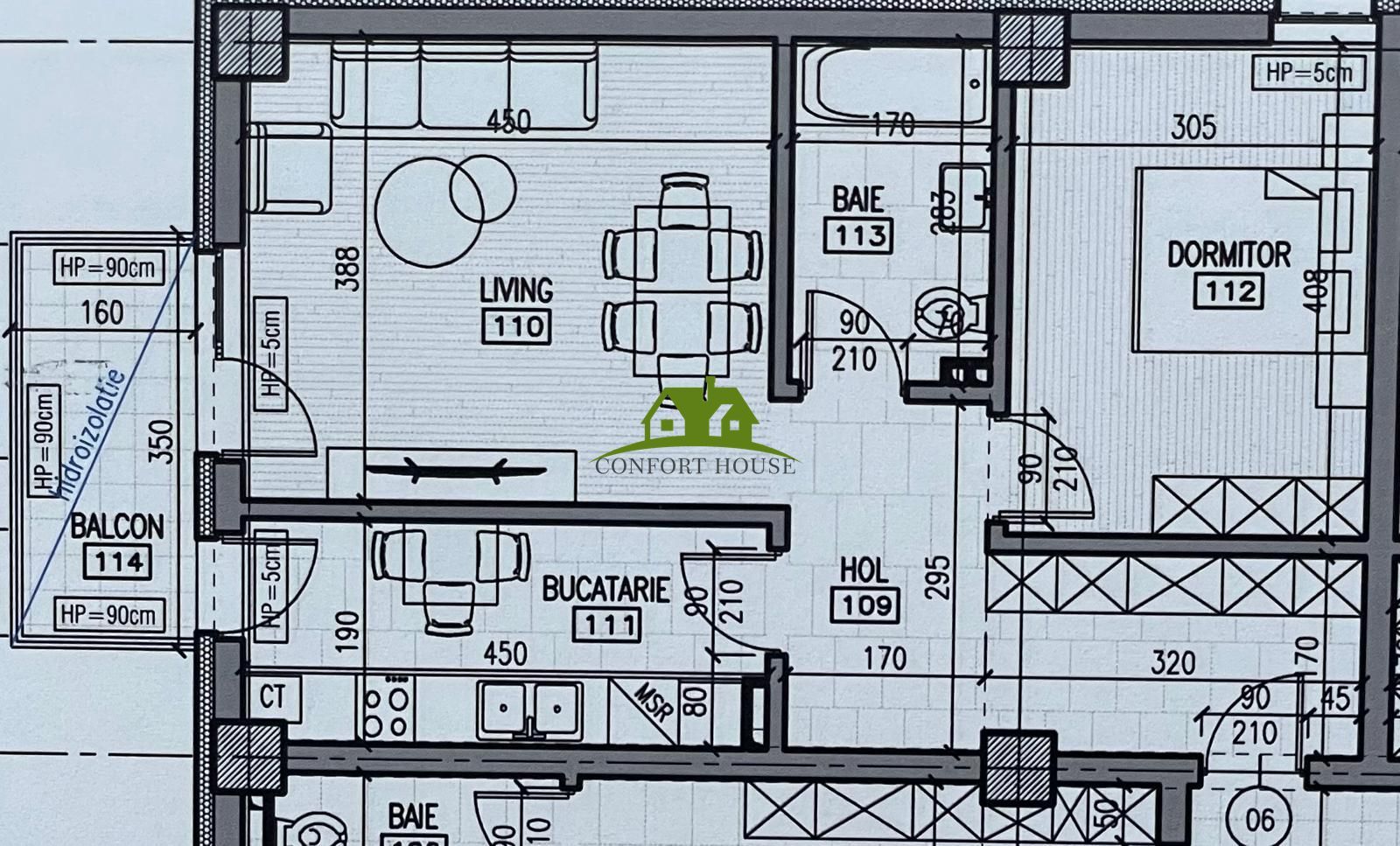 Apartament 2 camere, bloc nou, P+3, Ap.06, Et.1, Bl.5  - CP2461543 - Poză 7