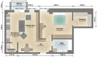Apartament complet mobilat și utilat în ansamblul nou– Florești. - Poză 7
