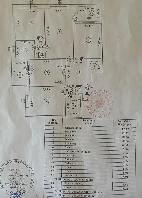 Apartament 4 camere  Bd. Ion Mihalache - Schiță 13