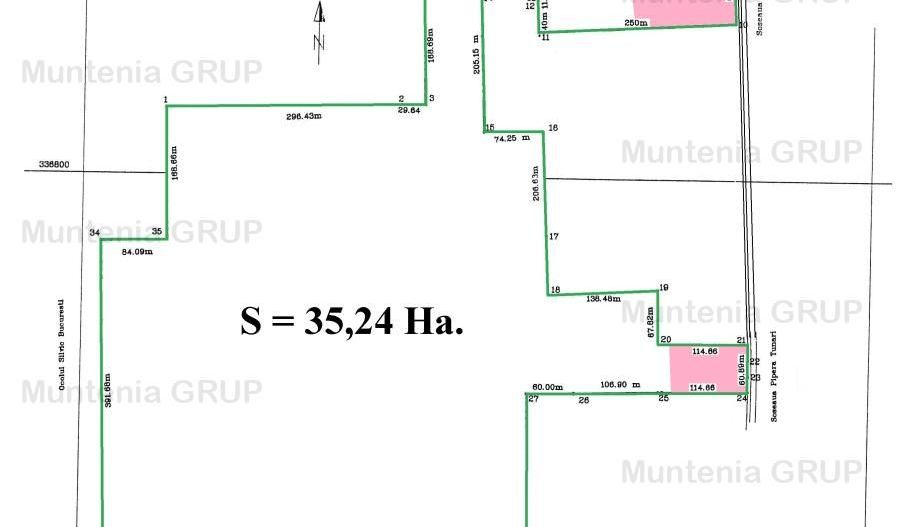 Oportunitate unica investitie ! Pipera 35,24 Ha. teren partial in intravilan - Poză 2