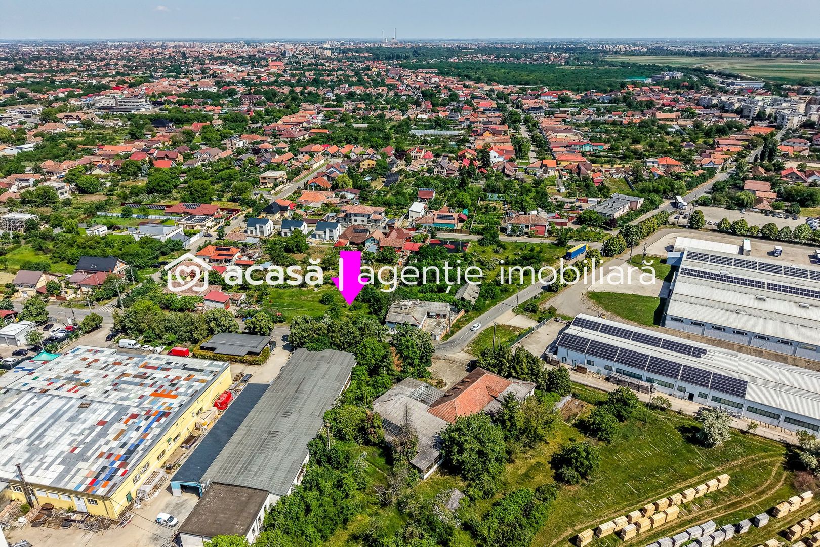 Teren de 1261 mp pe colt, in Aradul Nou, cu front de 60 m + 23 m - Poză 2