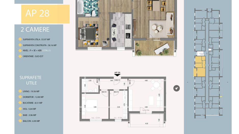 AP. 2CAM MOBILAT - MUTARE IMEDIATA / INCALZIRE PARDOSEALA,TRIPAN! - Poză 2