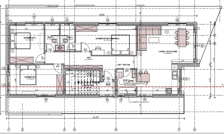 Penthouse la Vila, 4 camere si terasa - Schiță 6