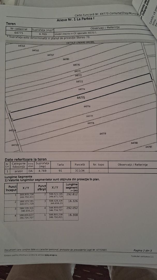 Teren intravilan 4,769mp deschidere 16ml | Balotesti - Poză 3