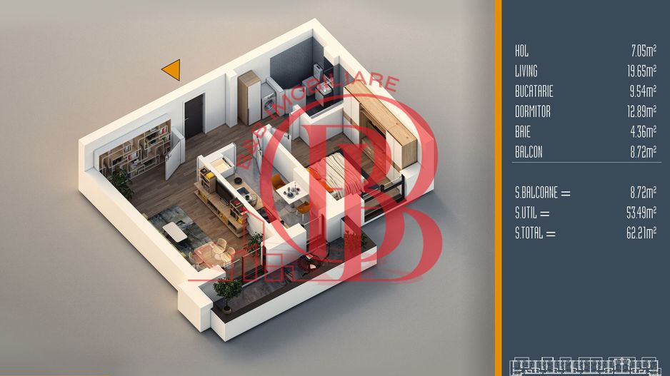 Oferta Lansare 2 camere proiect nou Pallady - Schiță 5