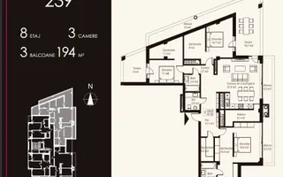 Vânzare  Penthouse 194 mp, strada Basarabia, Ialoveni - Poză 13