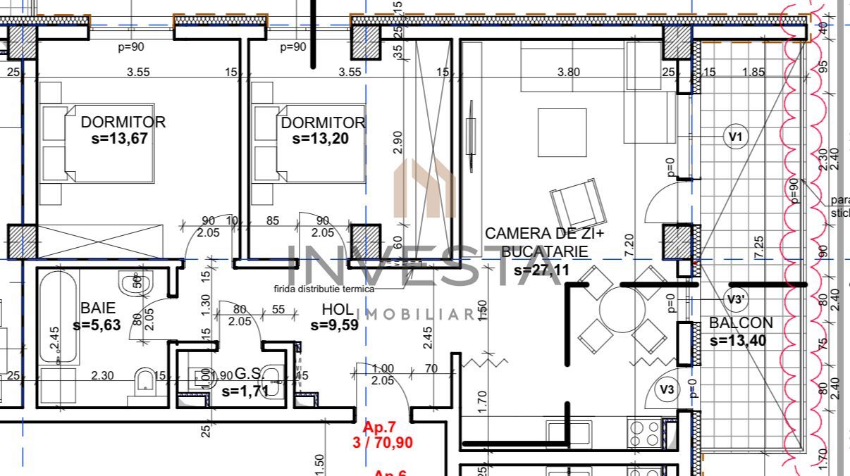 Apartament cu extras de carte funciara! Imobil premium! - Schiță 3