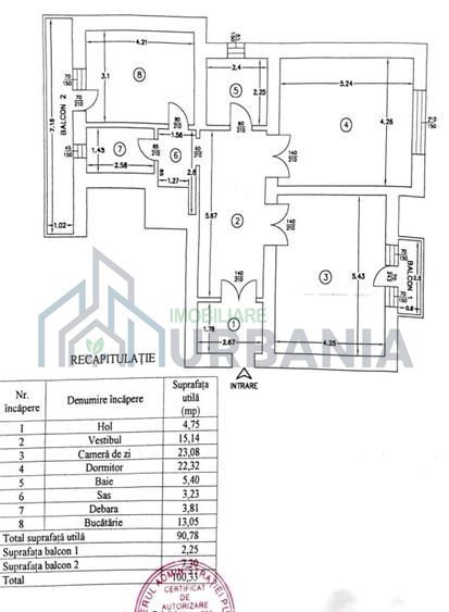 Apartament spatios 2 camere Pascani deal Pav S - Poză 9