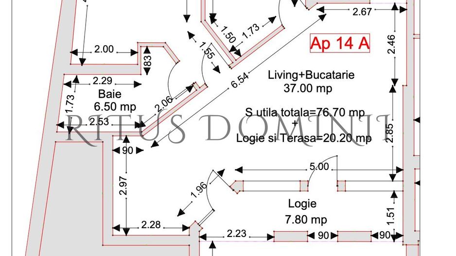 Apartament Ultracentral cu 3 camere, Piata Unirii, 96.70mp - Schiță 2