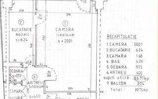 Garsoniera Spatioasa Utilata Mobilata Dristor Baba Novac - Schiță 12