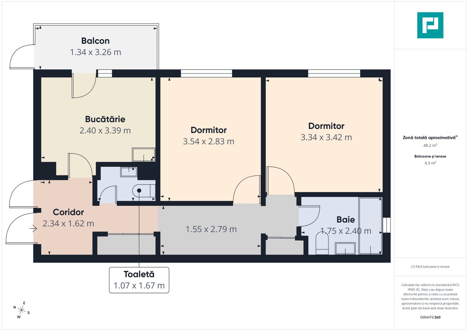 Apartament 3 camere ,68 mp, Str.Moldovei-Rogerius - Poză 10