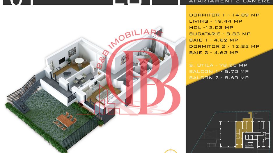 3 camere cu gradina Titan Pallady  Metrou Nicolae Teclu - Schiță 6