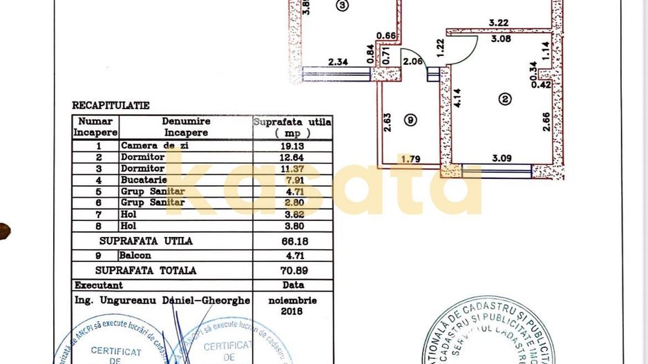3 camere complet mobilat & utilat, loc de parcare inclus | 4City North - Schiță 9