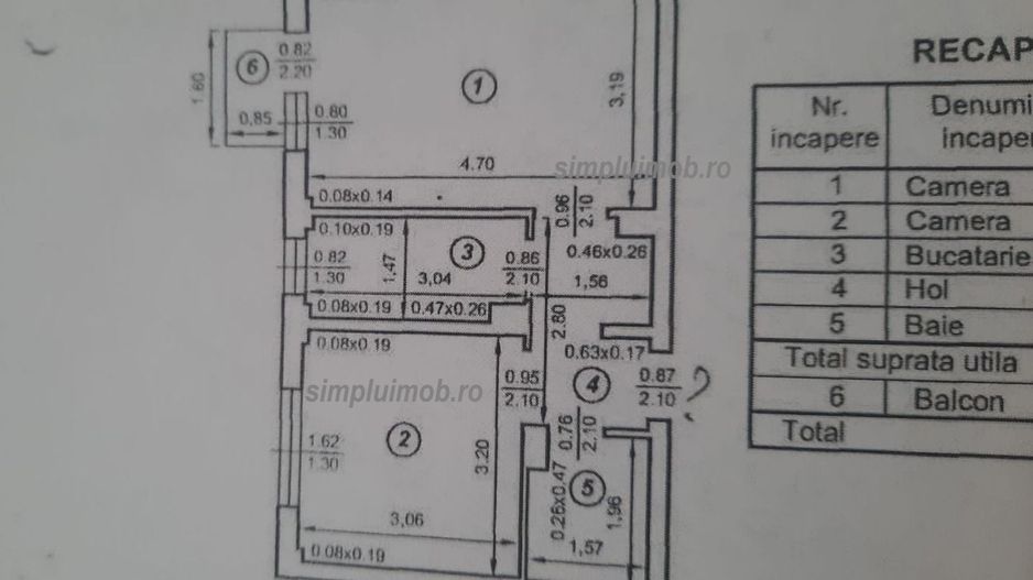 2 Camere Decomandat Renovat Bulevardul 1 Decembrie 1918 - Schiță 7