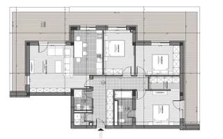 Penthouse cu 4 camere, terasă de 57 mp, priveliște - Kasper Coresi - Poză 16