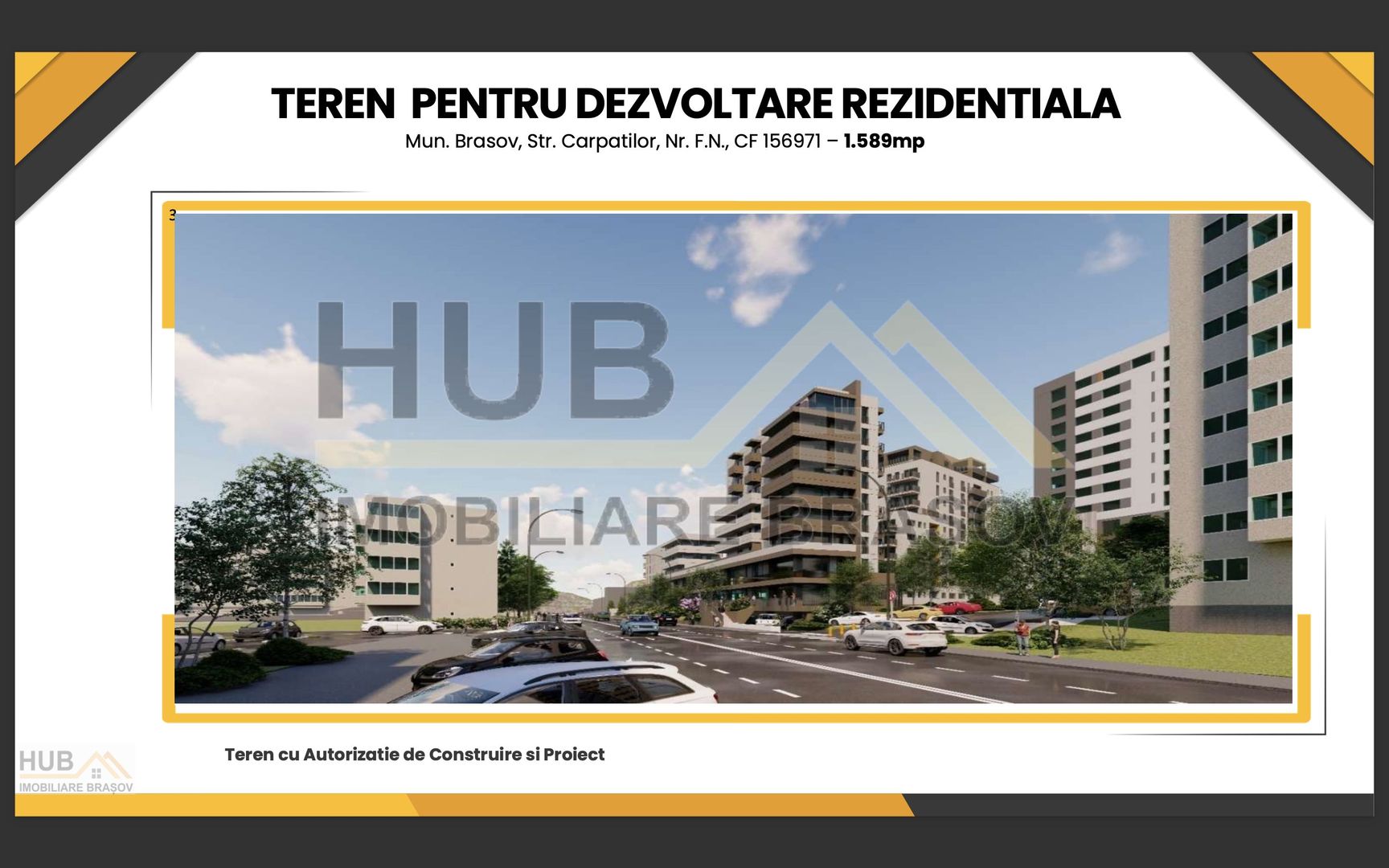 Teren pentru Dezvoltare Rezidentiala cu Autorizatie Emisa | Str. Carpatilor - Poză 2