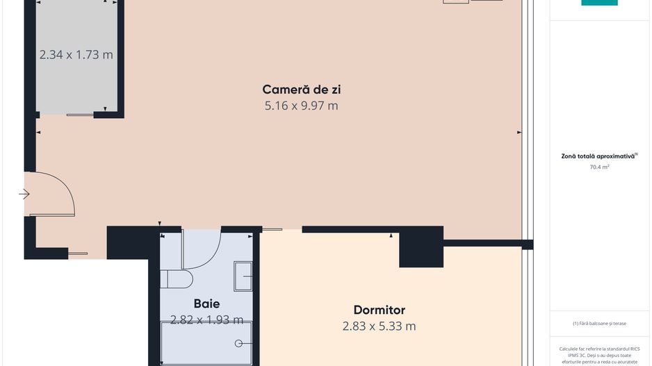 Apartament 2 camere, 73 mp, Nufărul - Oradea - Poză 10
