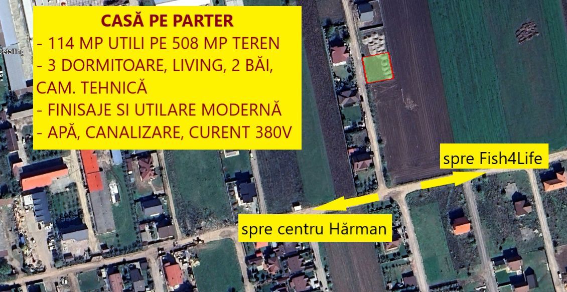 Casa deosebita, pe parter, Harman, 114 mp utili, COMISION 0% - Poză 1
