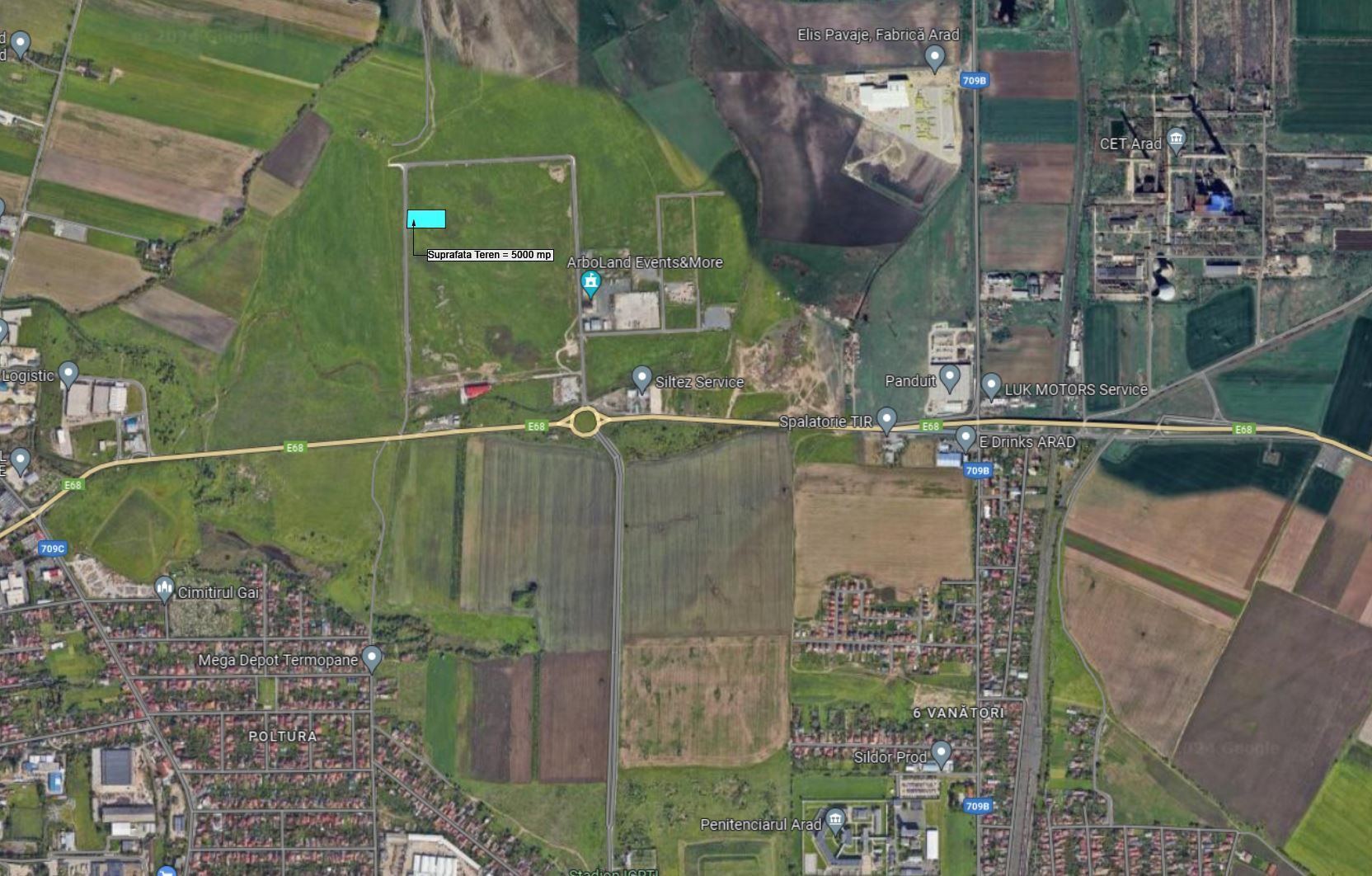 Teren pentru hale industriale Arad – 5.000 mp | PUZ aprobat | - Poză 4