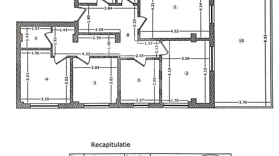 Apartament 4 camere + curte proprie Locatie excelenta – Brancoveanu - Schiță 52